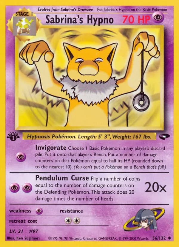 Sabrina's Hypno card in English
