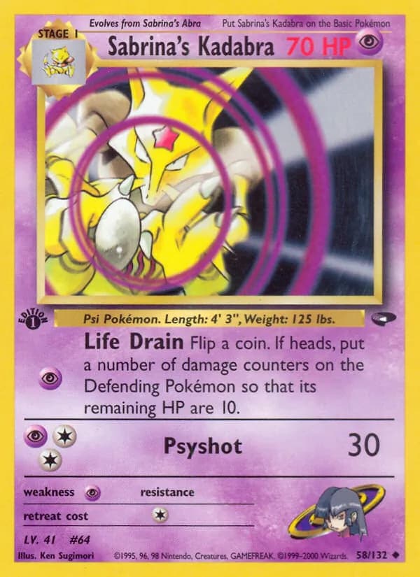 Sabrina's Kadabra card in English