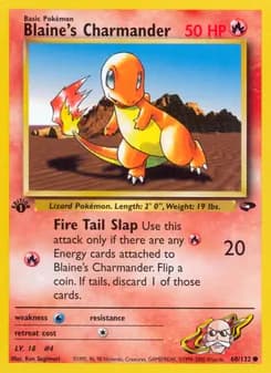 Blaine's Charmander card in English
