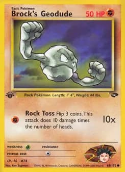 Brock's Geodude card in English