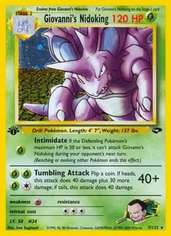Giovanni's Nidoking card in English