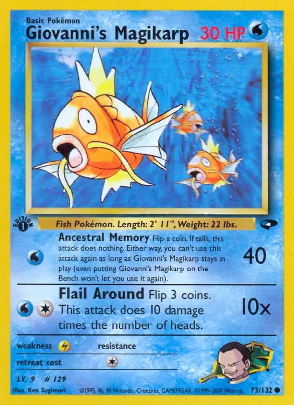 Giovanni's Magikarp card in English