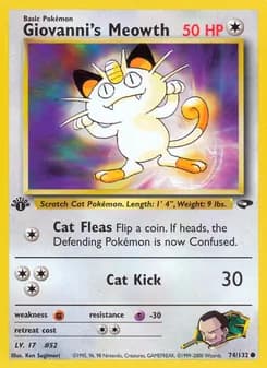 Giovanni's Meowth card in English