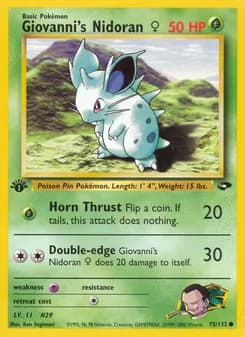 Giovanni's Nidoran♀ card in English