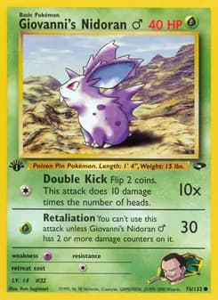 Giovanni's Nidoran♂ card in English