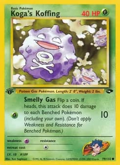 Koga's Koffing card in English