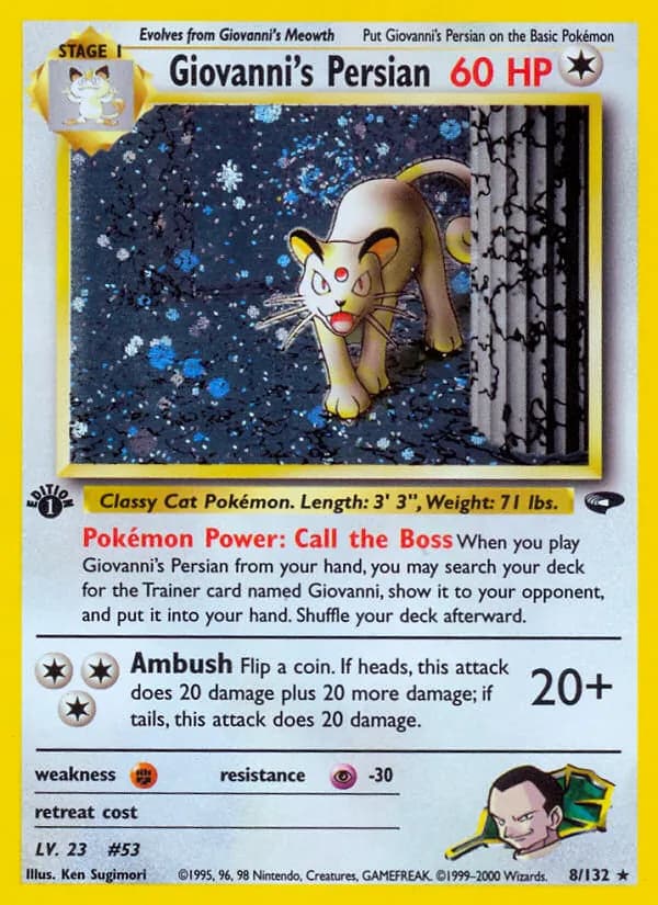 Giovanni's Persian card in English