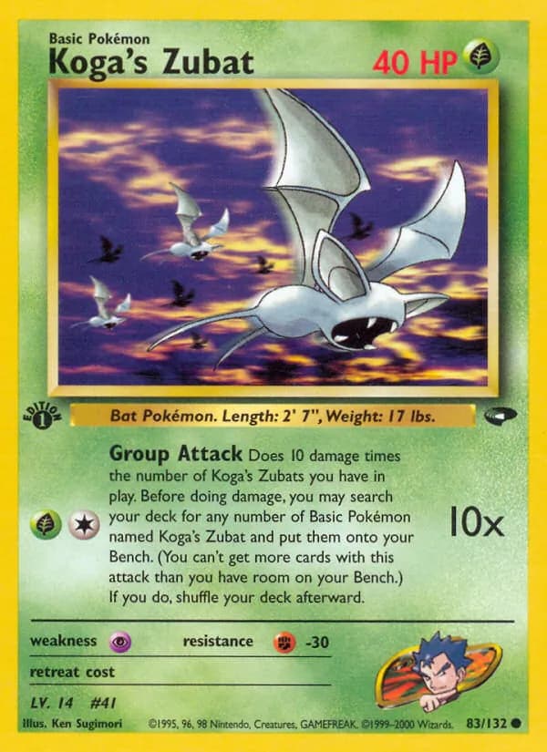 Koga's Zubat card in English