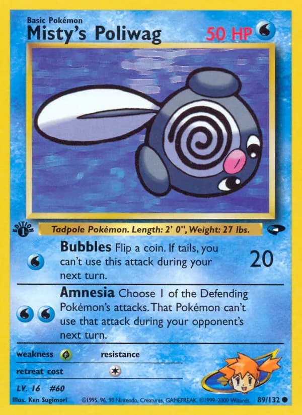Misty's Poliwag card in English