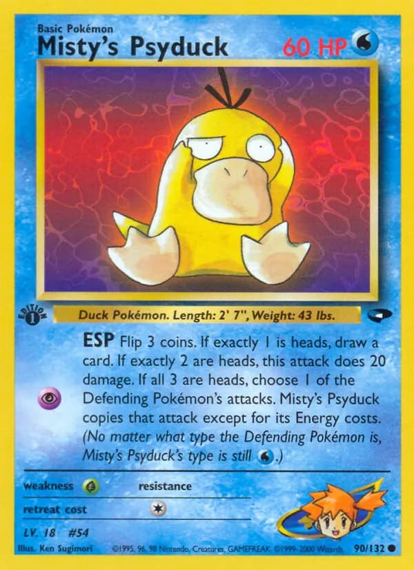 Misty's Psyduck card in English