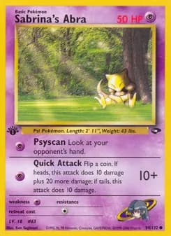 Sabrina's Abra card in English