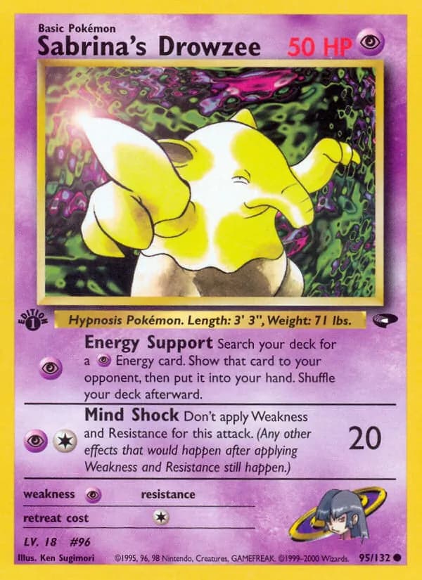 Sabrina's Drowzee card in English