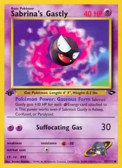 Sabrina's Gastly card in English