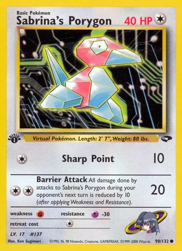 Sabrina's Porygon card in English