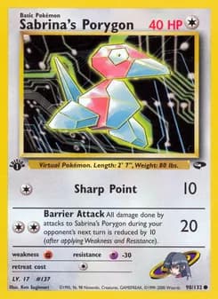 Sabrina's Porygon card in English