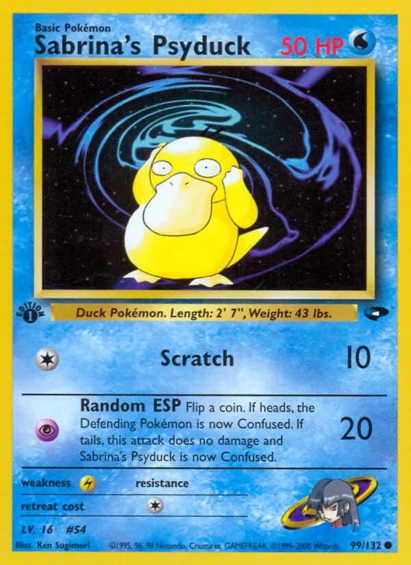 Sabrina's Psyduck card in English