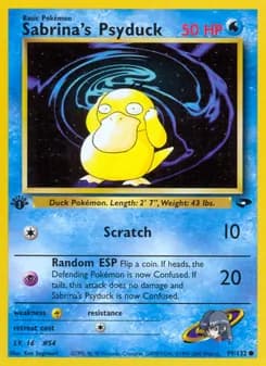 Sabrina's Psyduck card in English