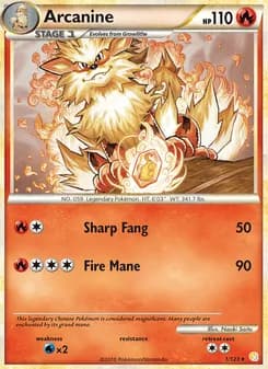 Arcanine card in English