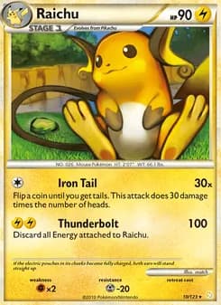 Raichu card in English