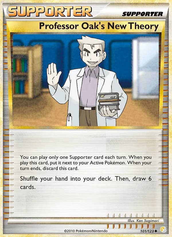 Professor Oak’s New Theory card in English