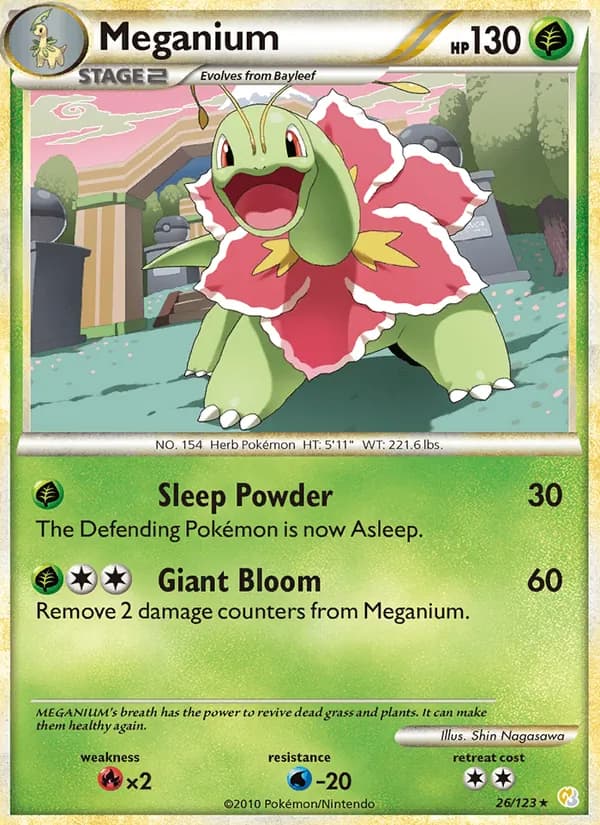 Meganium card in English