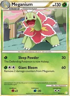 Meganium card in English