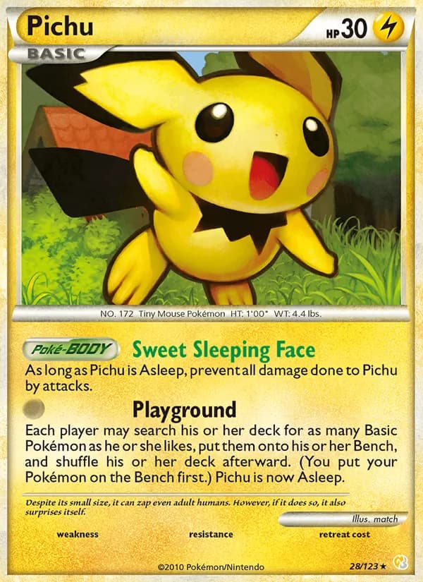 Pichu card in English