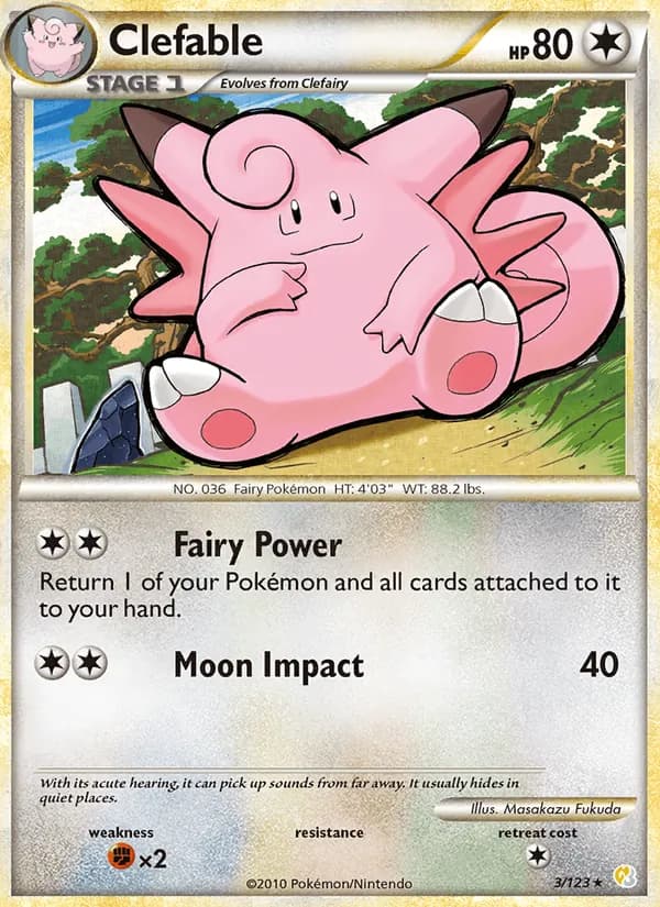 Clefable card in English