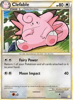 Clefable card in English