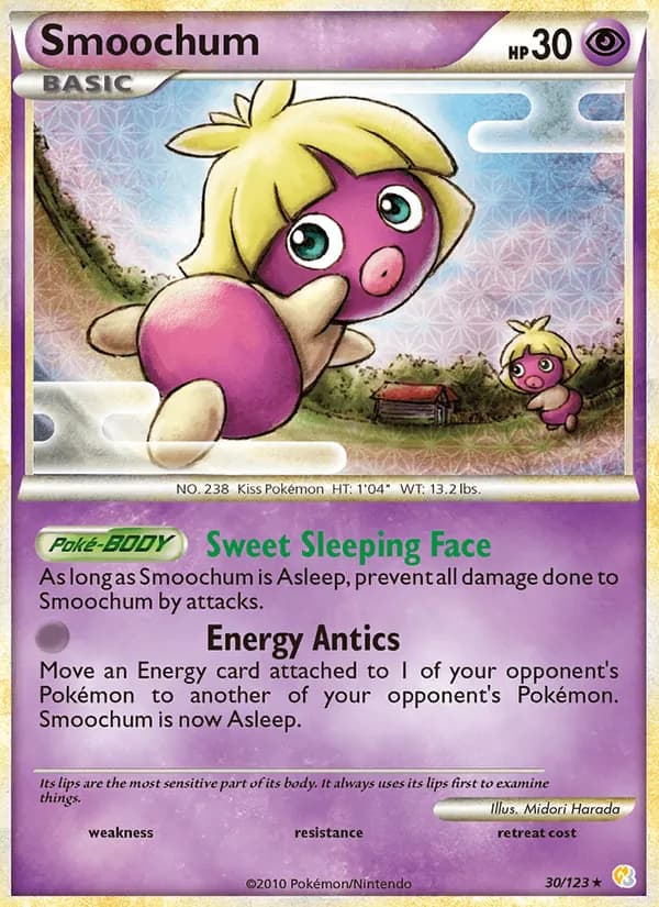 Smoochum card in English