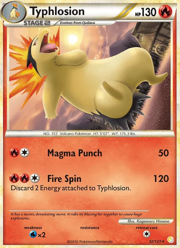 Typhlosion card in English