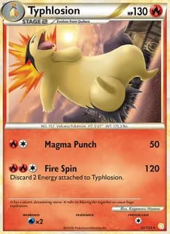 Typhlosion card in English