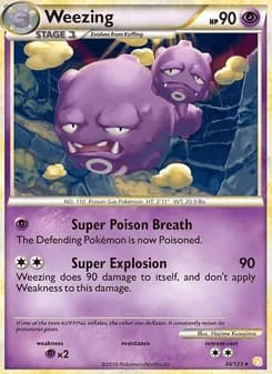 Weezing card in English