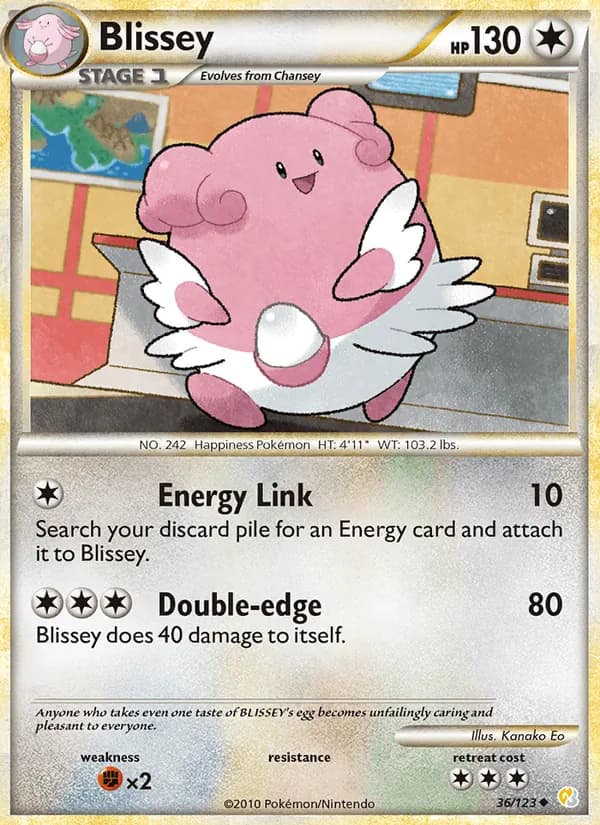 Blissey card in English