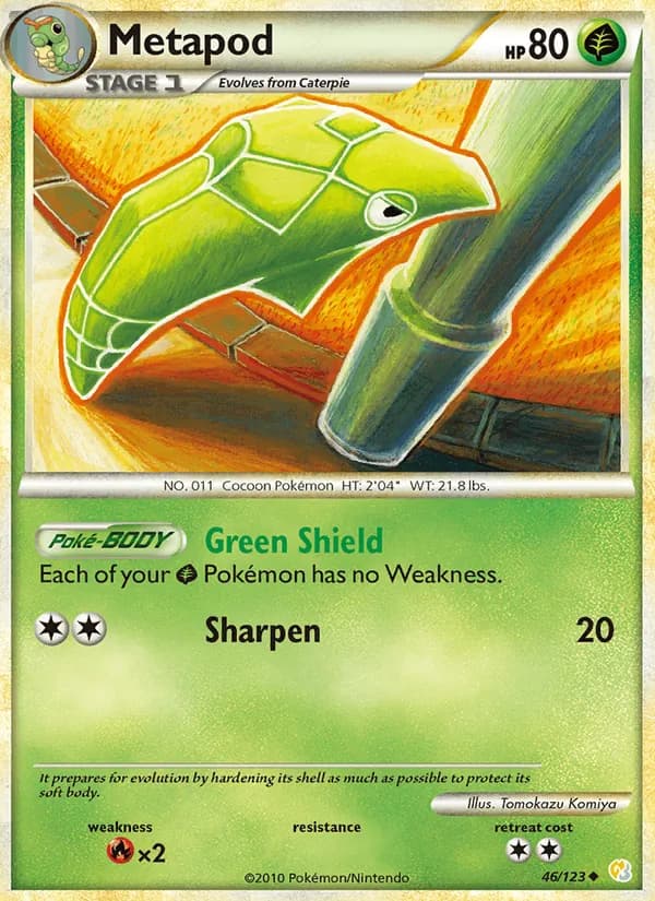 Metapod card in English