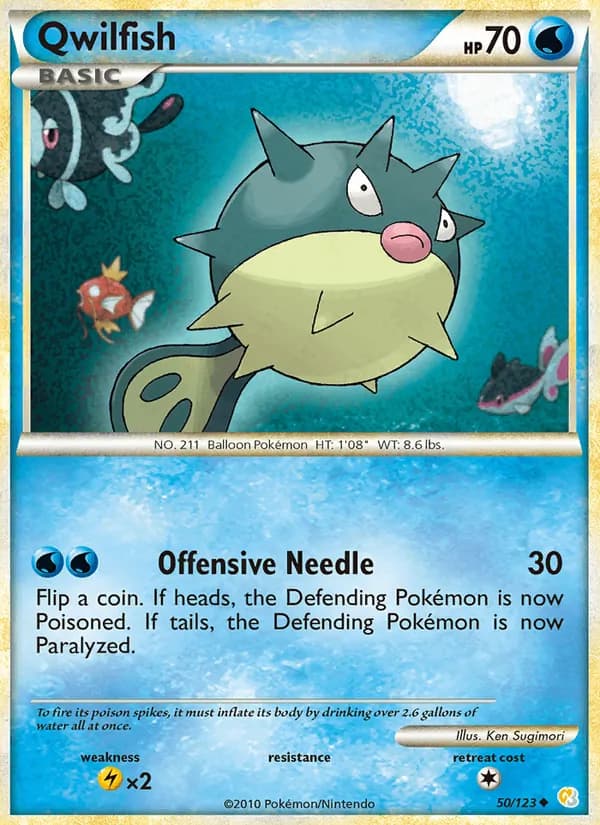 Qwilfish card in English