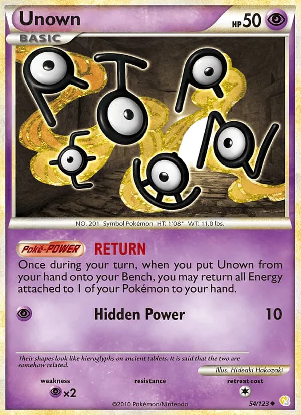Unown card in English