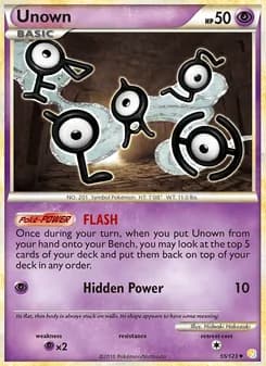 Unown card in English