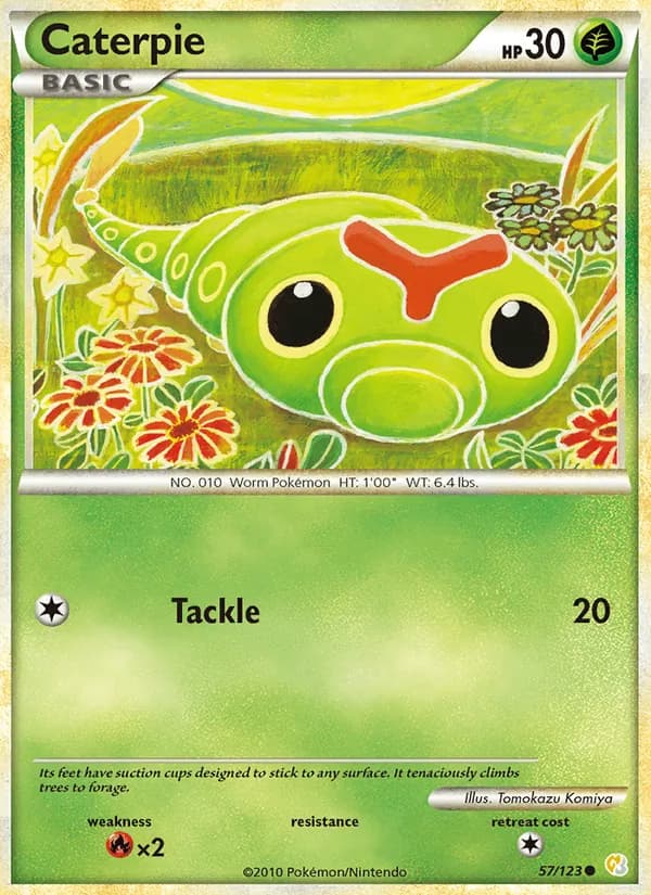 Caterpie card in English