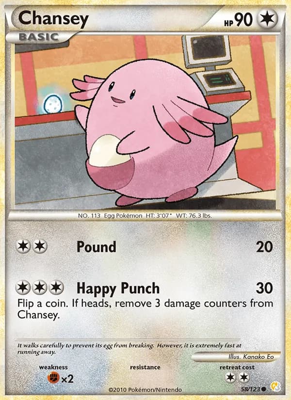 Chansey card in English