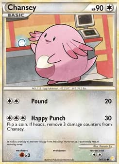 Chansey card in English