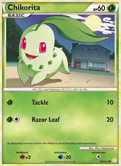 Chikorita card in English