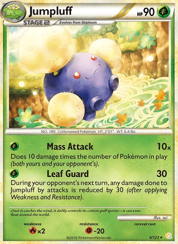 Jumpluff card in English