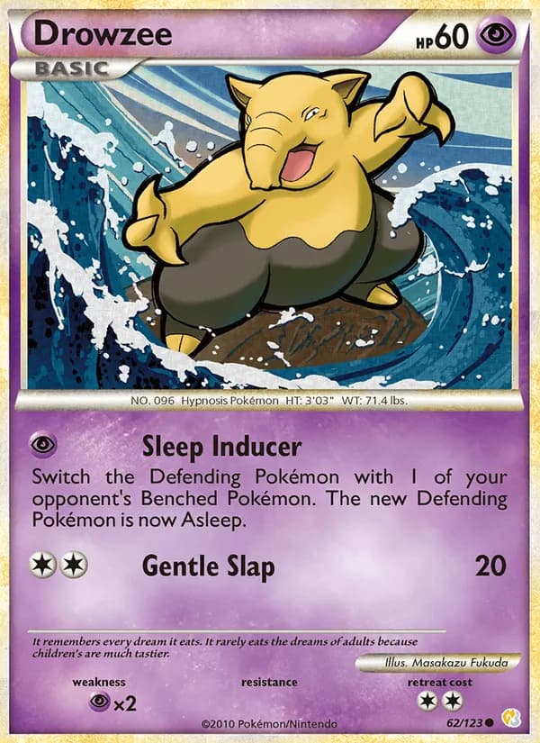 Drowzee card in English