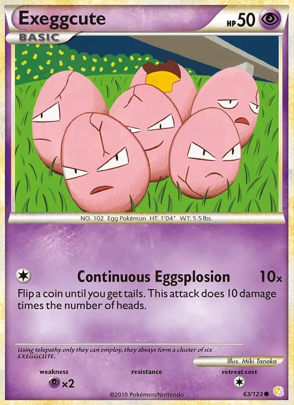 Exeggcute card in English
