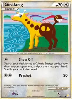 Girafarig card in English