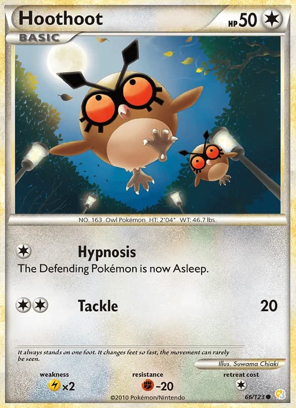 Hoothoot card in English