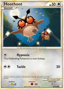 Hoothoot card in English