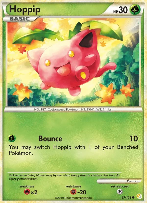 Hoppip card in English