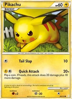 Pikachu card in English